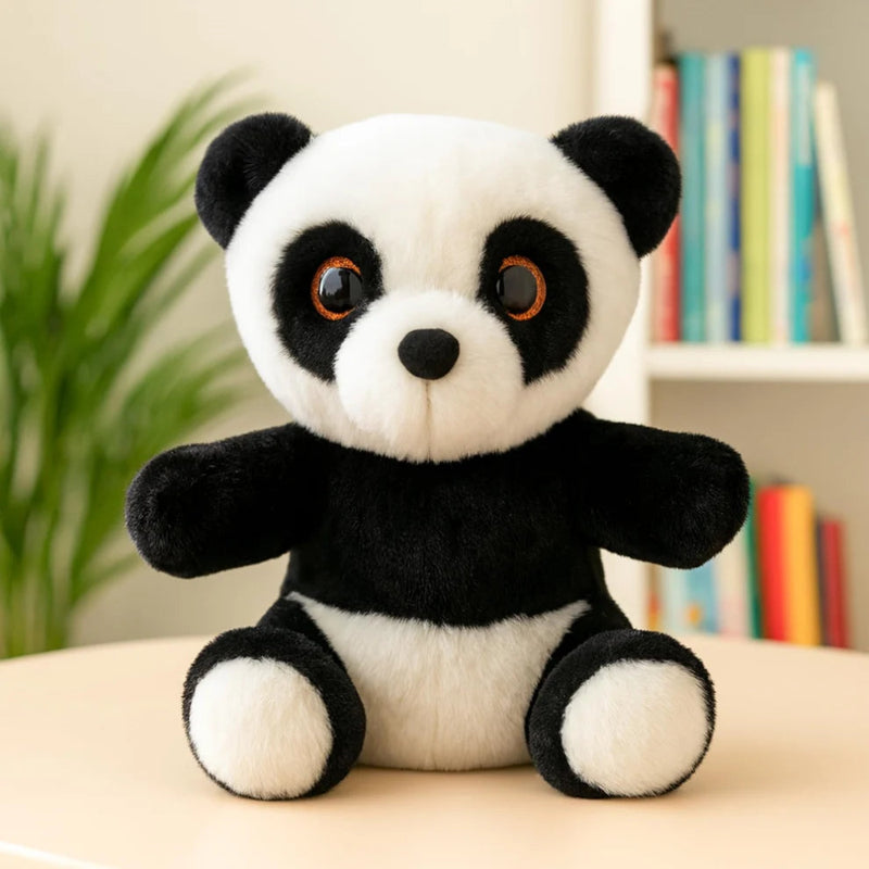 Mirada Glitter Eye Panda Toy - Black -25cm