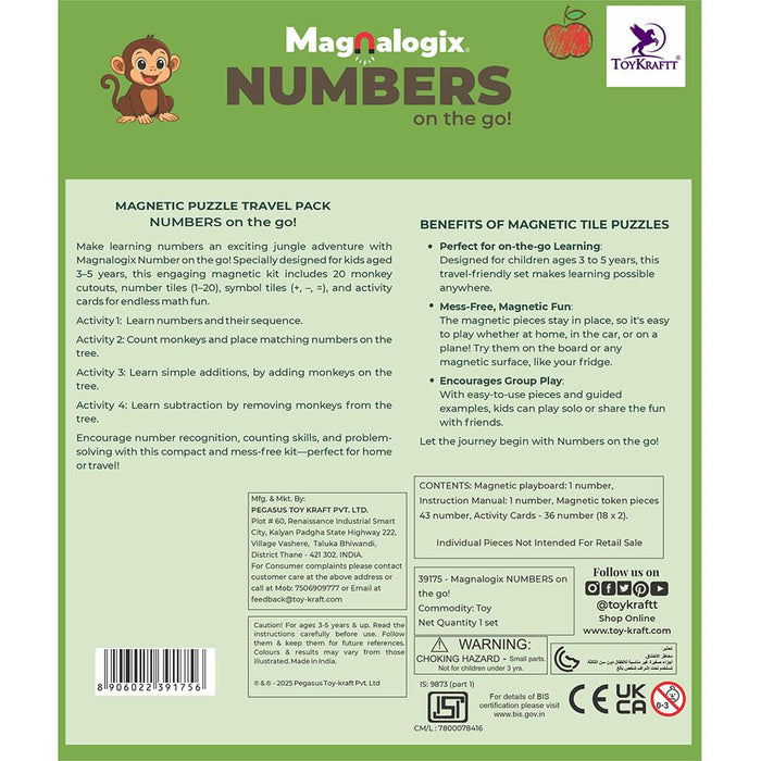 Toykraf Magnalogix Numbers On The Go-Arts & Crafts-Toykraftt-Toycra