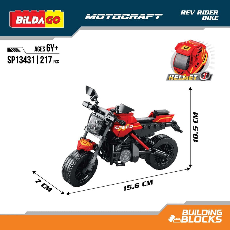 Bildago Motocraft Rev Rider Bike Creative Building Blocks(217 pcs)