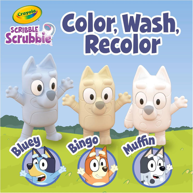 Crayola 3ct Scribble Scrubbie Bluey