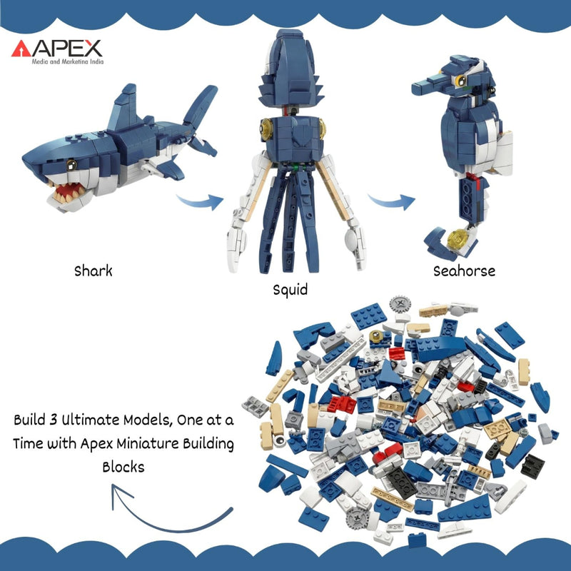 Apex 3-in-1 Wild Animal Building Blocks Kit