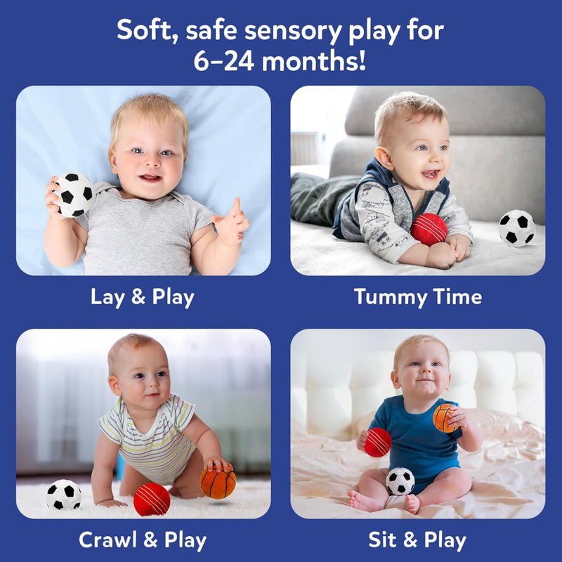 Skillmatics Plush Sports Bag Playset for Babies (3 Pc)
