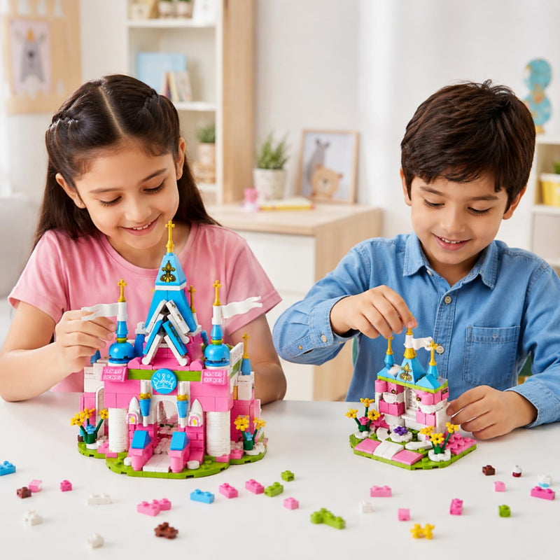 Apex 4-in-1 Wonderland Princess Castle Building Blocks Set (410 pcs)