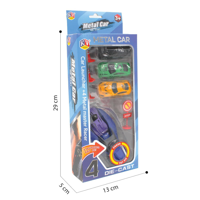 KV Toys Rapid Launcher High Speed Car Set-4 Pcs