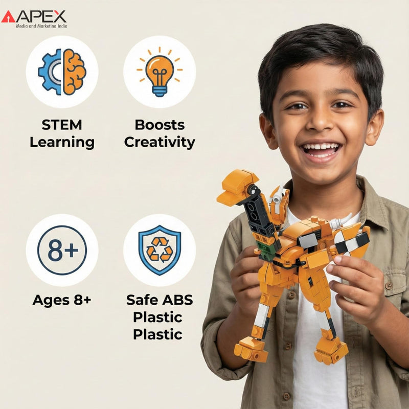 Apex 3-in-1 Wild Animal Building Blocks Kit