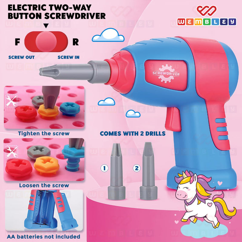 Wembley Unicorn 3D Screw Puzzle Toy Set