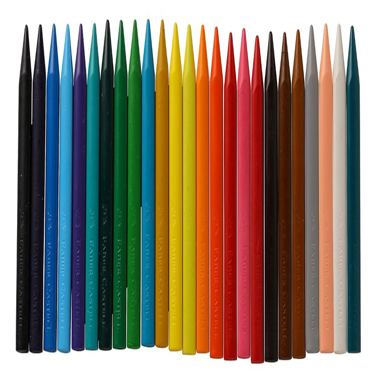 Faber-Castell Erasable Plastic Crayon Set - 70mm, Pack of 25