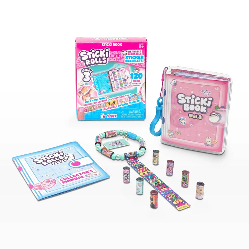 Sticki Rolls Sticki Book Vol. 3 & Exclusive Sticki Bracelet – Series 3