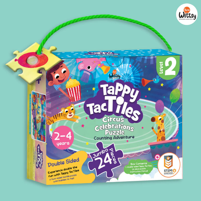 Think Wittsy Tappy TacTiles Circus Celebrations Puzzles