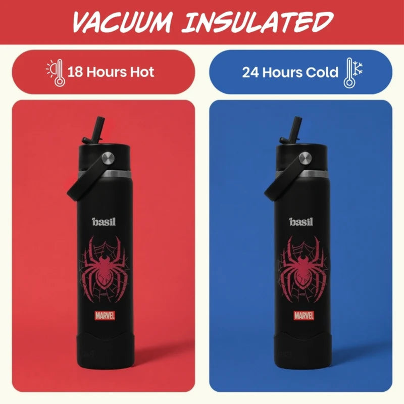Basil HydraFizz Insulated Stainless Steel Water Bottle - 800ml
