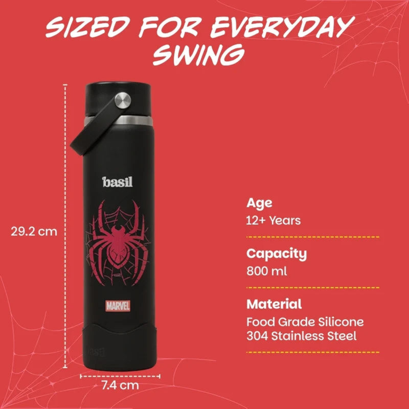 Basil HydraFizz Insulated Stainless Steel Water Bottle - 800ml