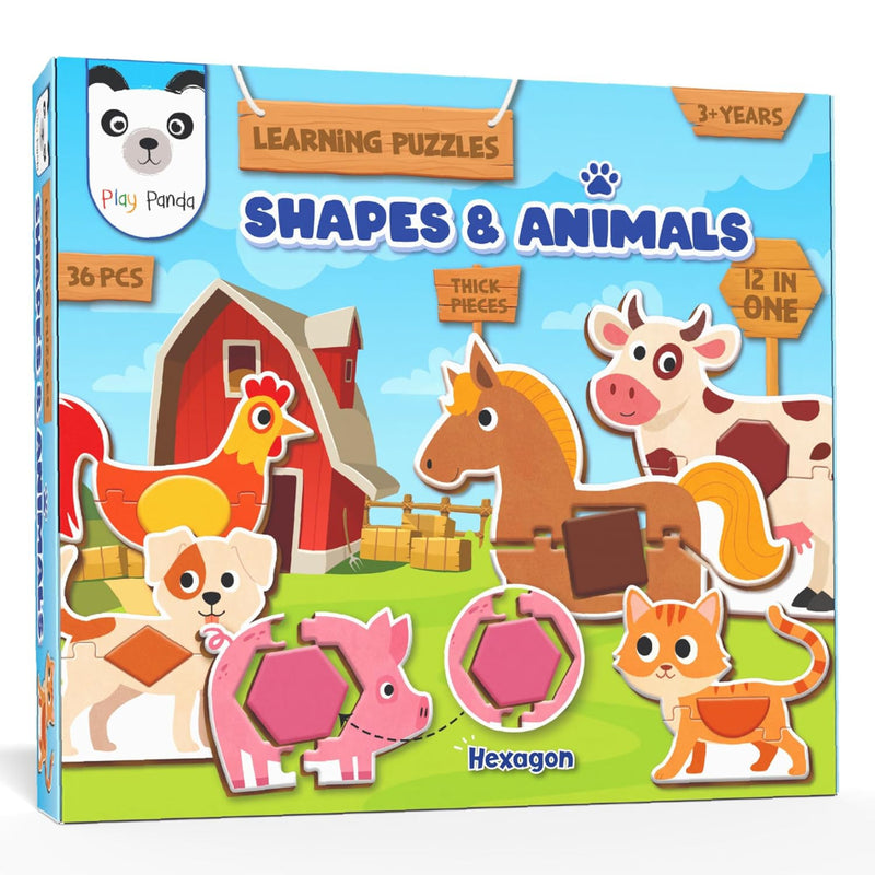 Play Panda Learning Puzzles for Kids Shapes & Animals