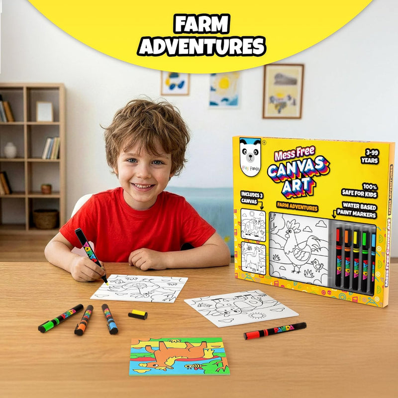 Play Panda Mess Free Canvas Art