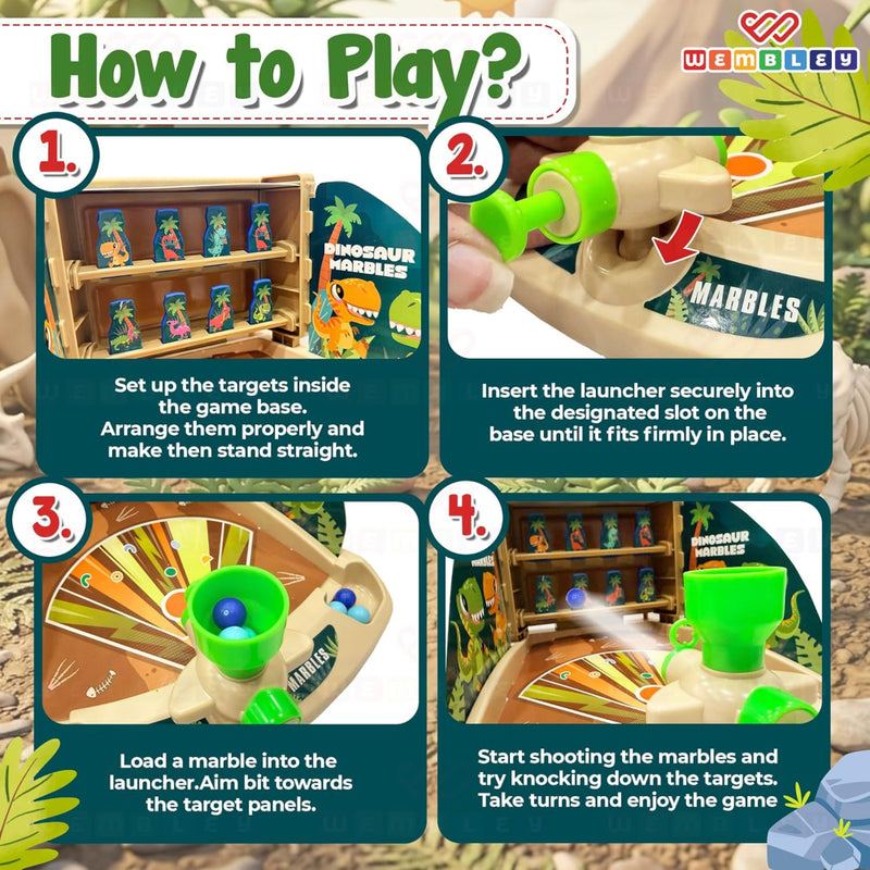 Wembley Dinosaur Shooting Arcade Board Game for Kids