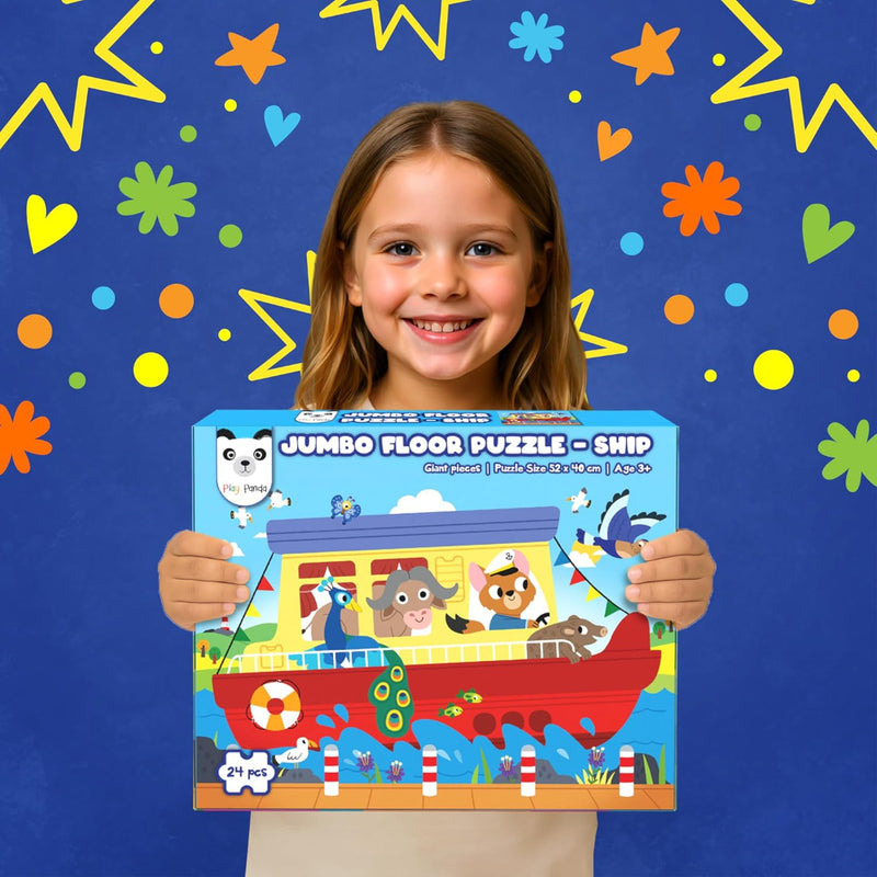 Play Panda Jumbo Floor Puzzle Train Engine