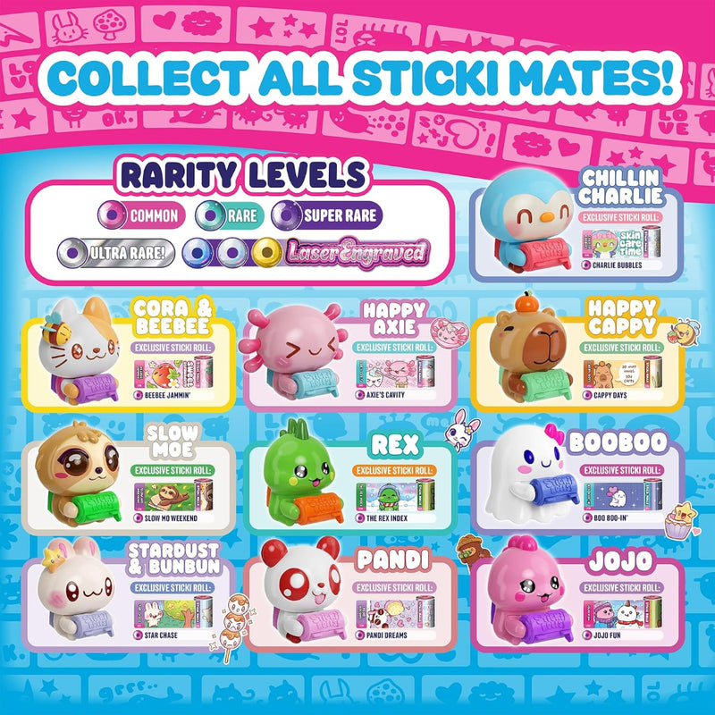 Sticki Rolls Series 3 Sticki Mates Collectible Sticker Dispensers