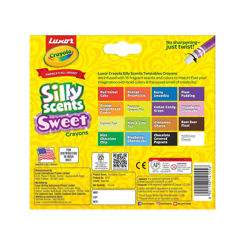 Luxor Crayola Twistable Mini Silly Scents Crayons 16 Shades