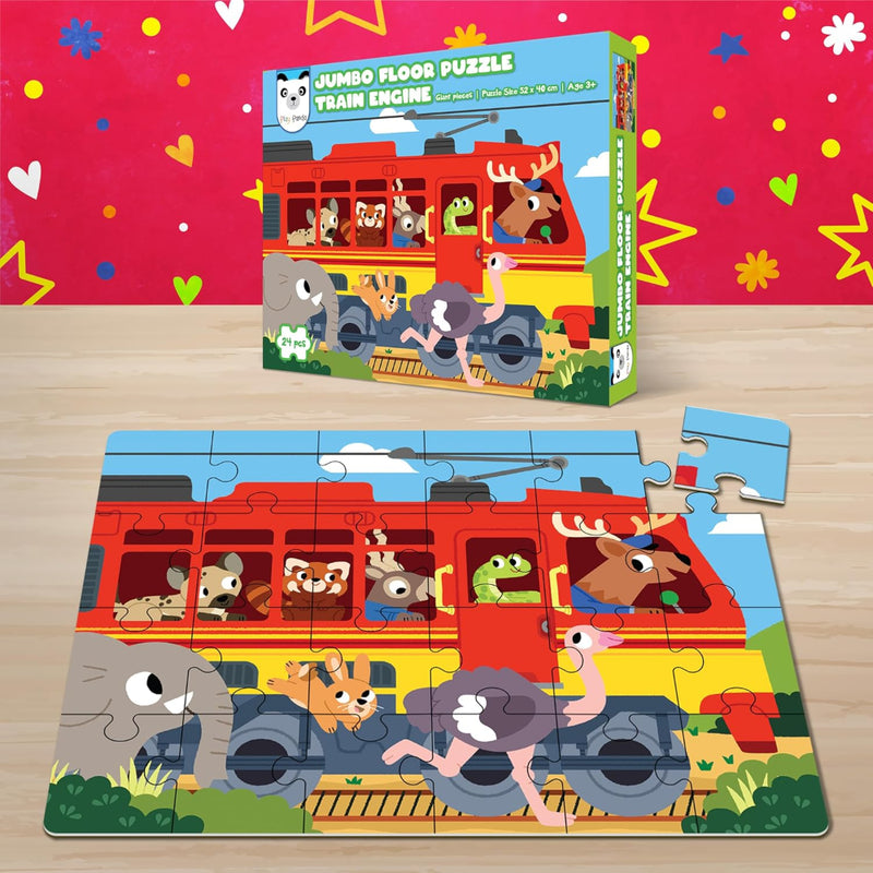 Play Panda Jumbo Floor Puzzle Train Engine