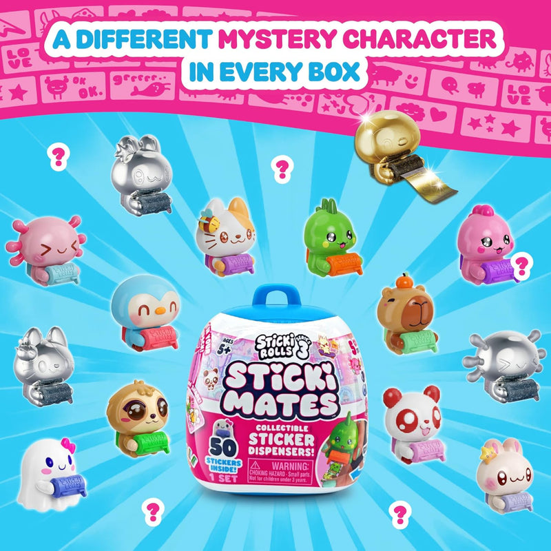 Sticki Rolls Series 3 Sticki Mates Collectible Sticker Dispensers
