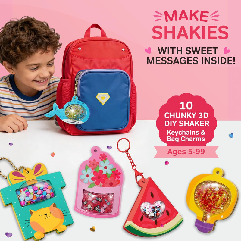 Chalk And Chuckles  DIY Shaker Keychains & Bag Charms Joydomes- Tokens of Love