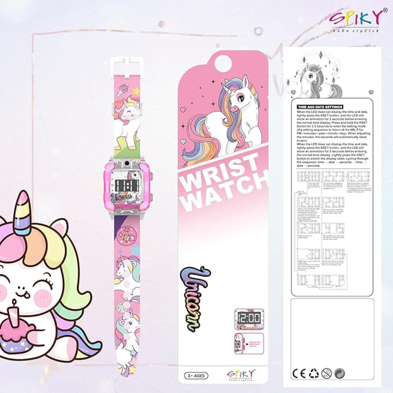 Spiky SD04 Square Digital Watch for Kids Boys and Girls