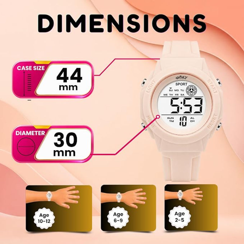 Spiky SPKEVA69 Digital Sports Watch | 7-Color LED Display & Waterproof Watch