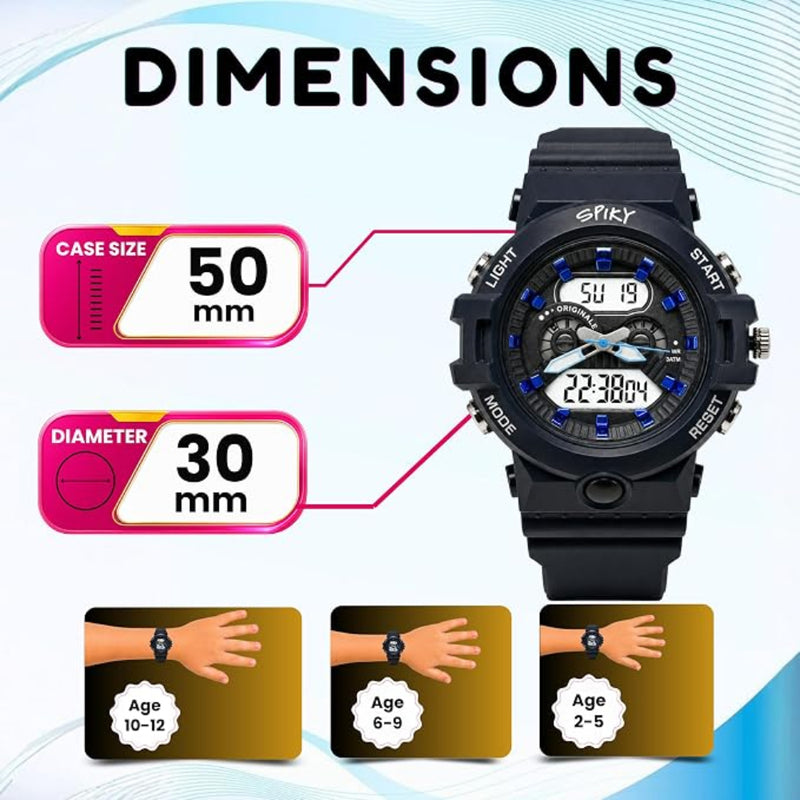 Spiky SPKEVA71 Round Analog Digital Sports Watch