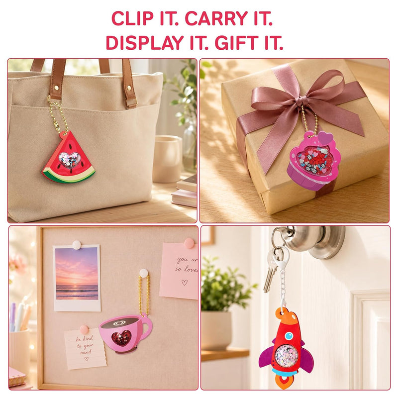 Chalk And Chuckles  DIY Shaker Keychains & Bag Charms Joydomes- Tokens of Love