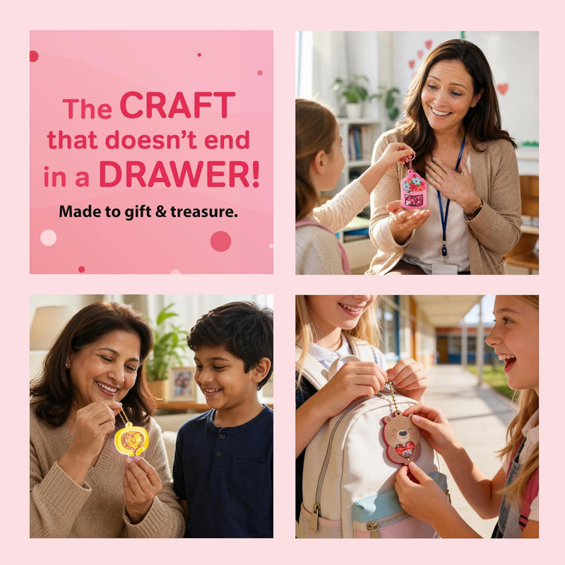 Chalk And Chuckles  DIY Shaker Keychains & Bag Charms Joydomes- Tokens of Love