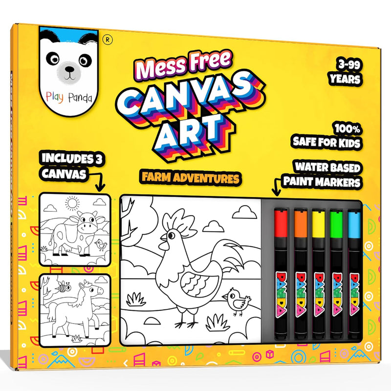 Play Panda Mess Free Canvas Art