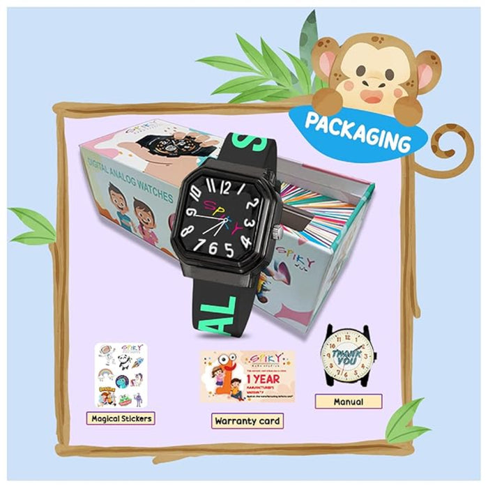Spiky EVA40 Square Analog Watch for Kids