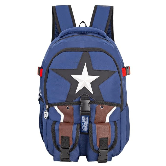 Striders Captain America Blue School Bag 17 Inch Kids-Backpack-Striders-Toycra