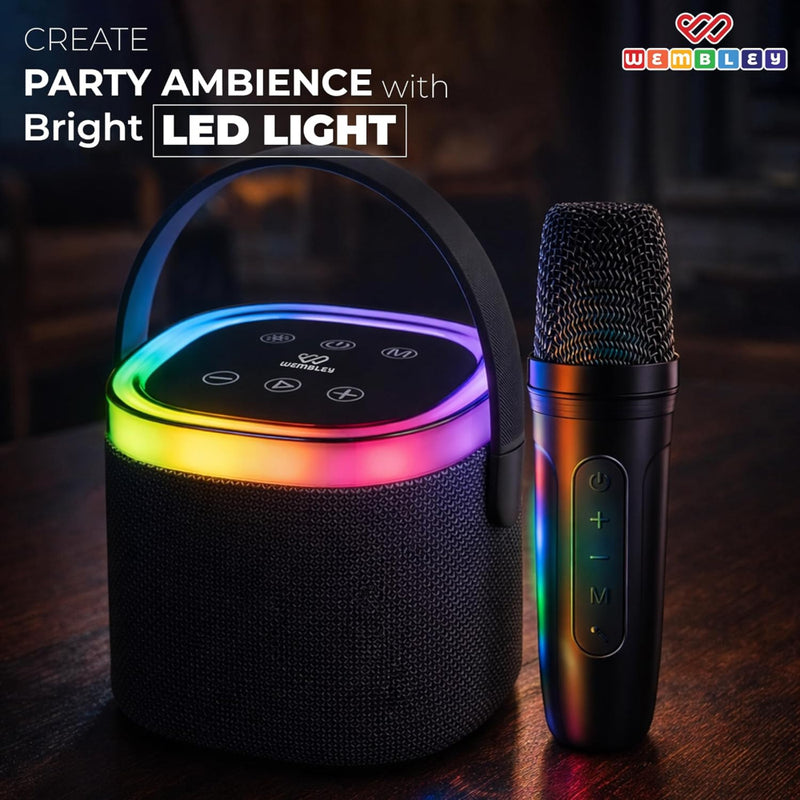 Wembley Karaoke Speaker with Wireless Mic