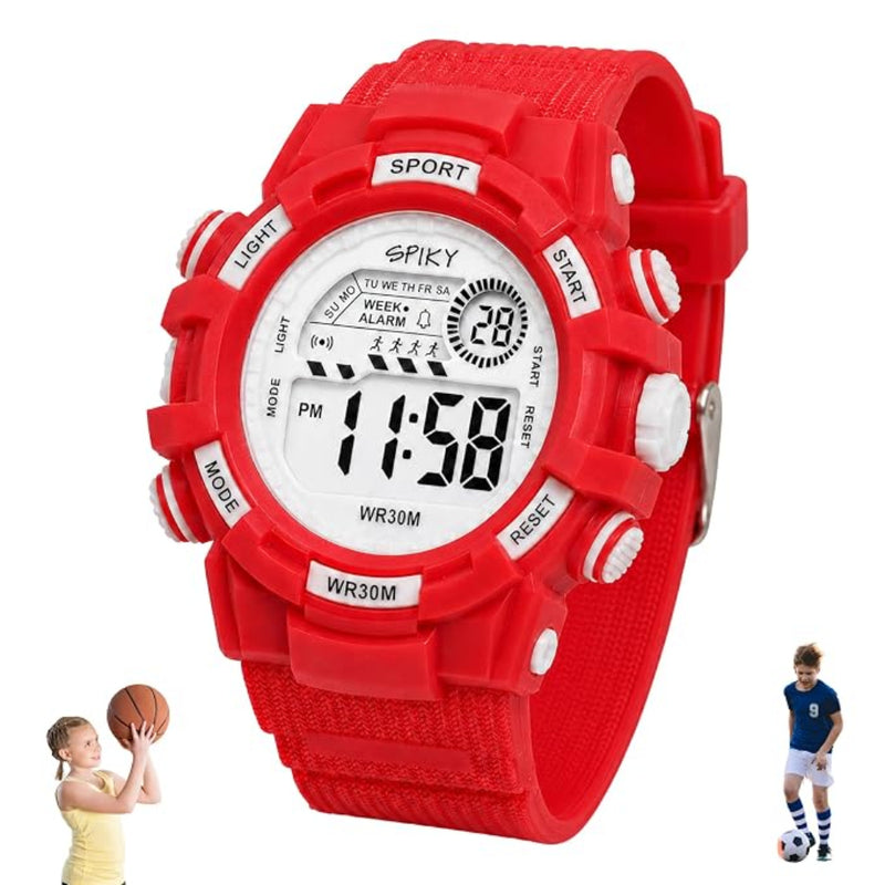 Spiky SPKEVA67 Round Dial Sports Watch With Luminous Display Alarm Day & Date Calendar