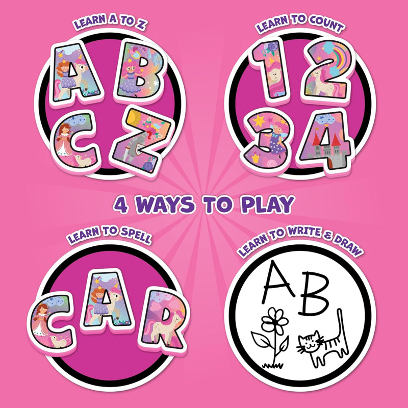 Play Panda Rocket Magnetic Board with 72 Alphabet & Number Magnets