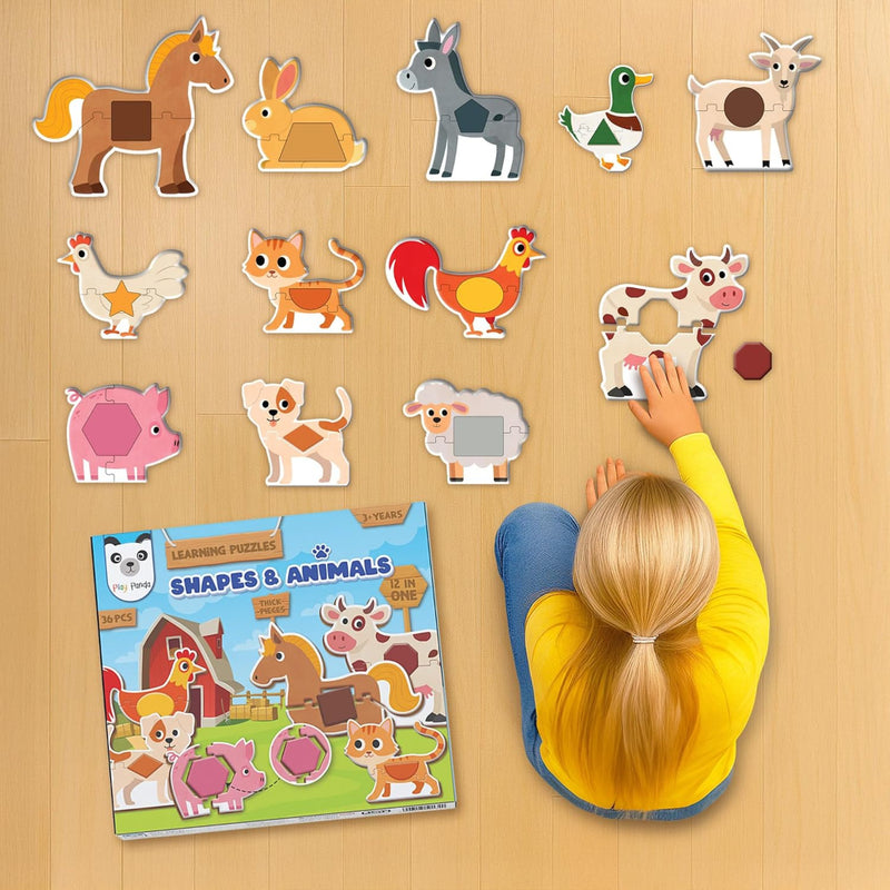 Play Panda Learning Puzzles for Kids Shapes & Animals