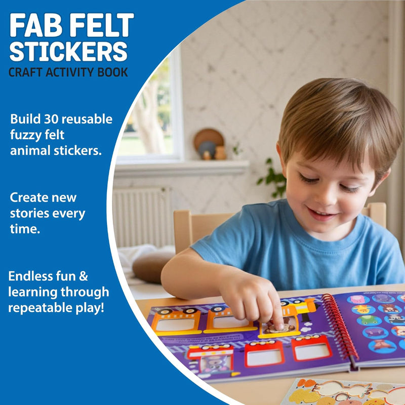 Chalk & Chuckles Fab Felt Sticker Craft Activity Book