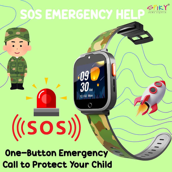 Spiky Cyclops 4g Voice Calling Kids Smartwatch-Novelty Toys-Spiky-Toycra