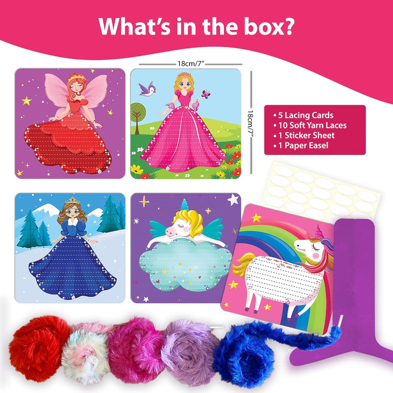 Chalk And Chuckles Lace Art Princess and Unicorns