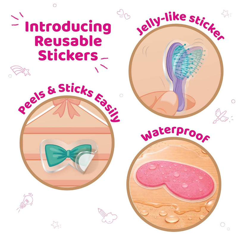 Imagimake Reusable Sticker Fun Hair & Makeup Kit