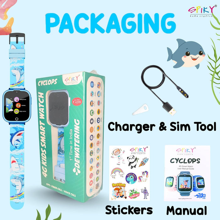 Spiky Cyclops 4g Voice Calling Kids Smartwatch-Novelty Toys-Spiky-Toycra