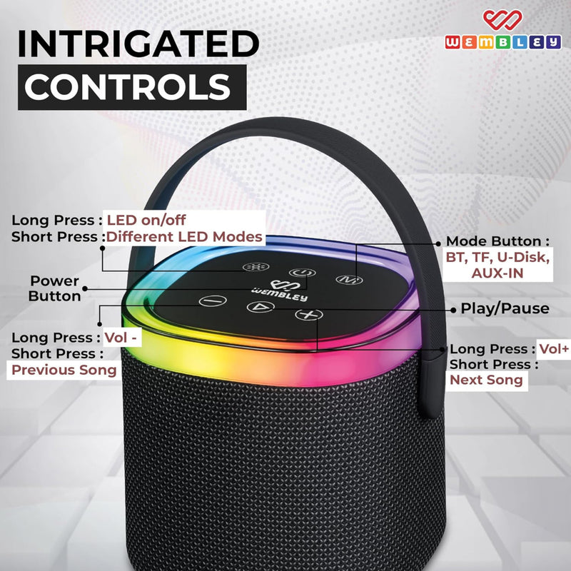Wembley Karaoke Speaker with Wireless Mic