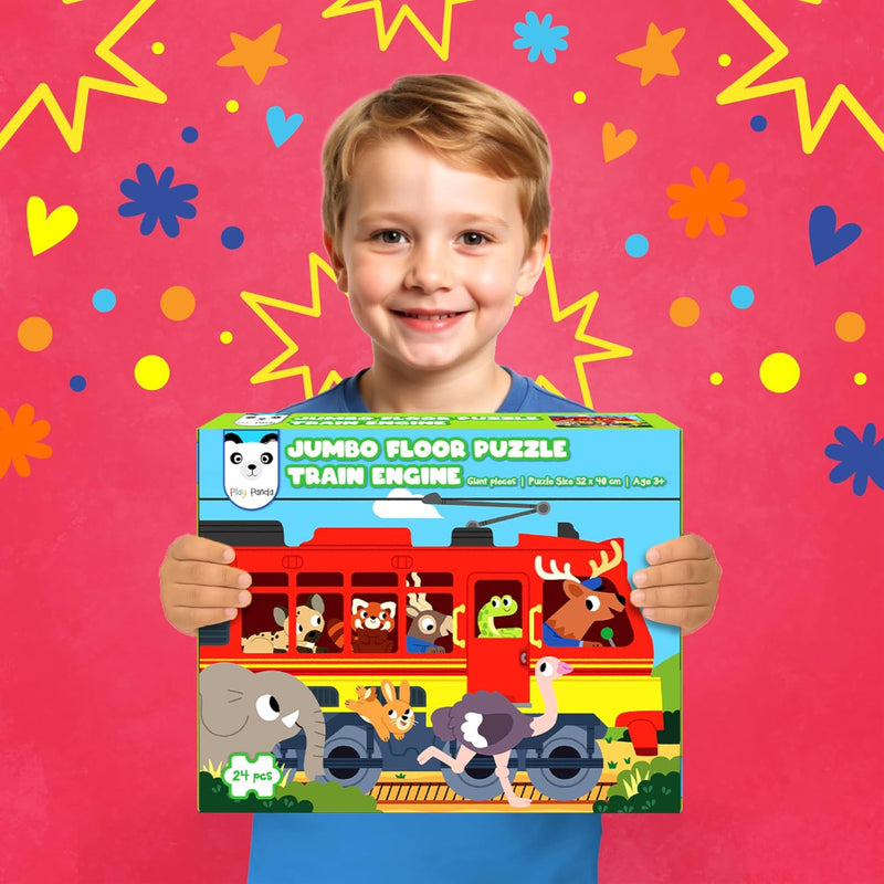 Play Panda Jumbo Floor Puzzle Train Engine