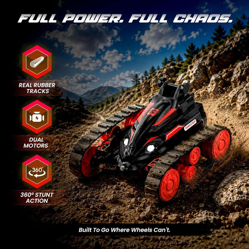 Mirana Tankster 360° Rotating Remote Control Stunt RC Car