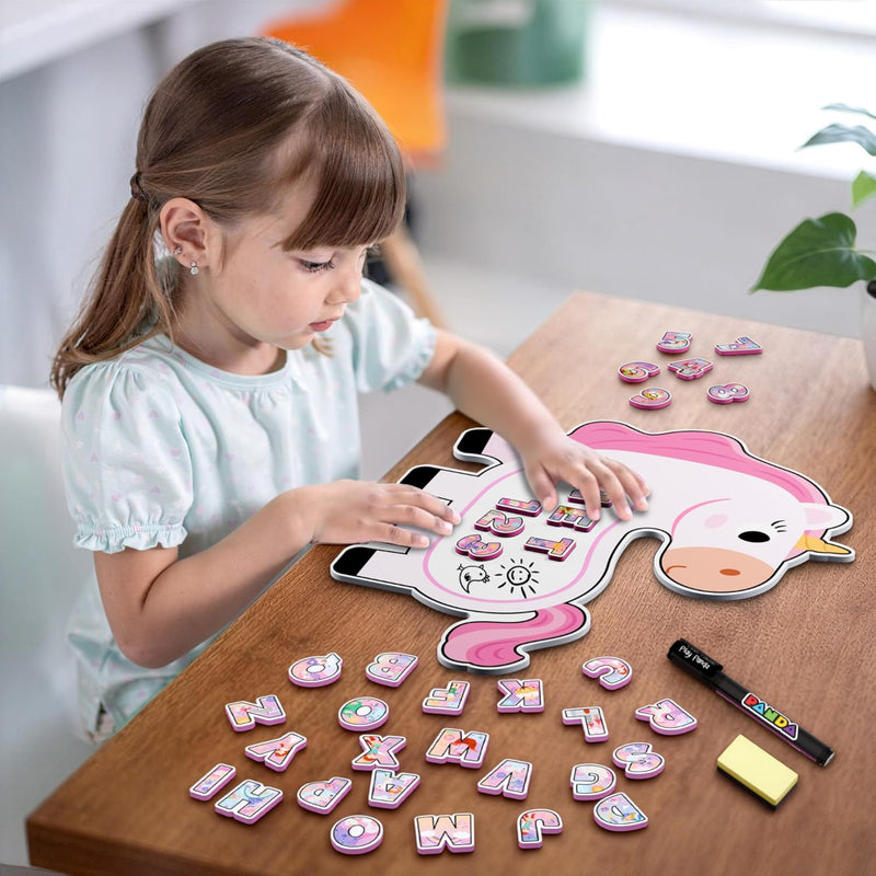 Play Panda Rocket Magnetic Board with 72 Alphabet & Number Magnets