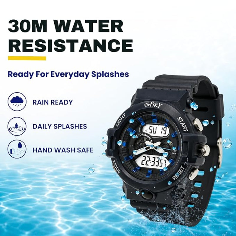 Spiky SPKEVA71 Round Analog Digital Sports Watch