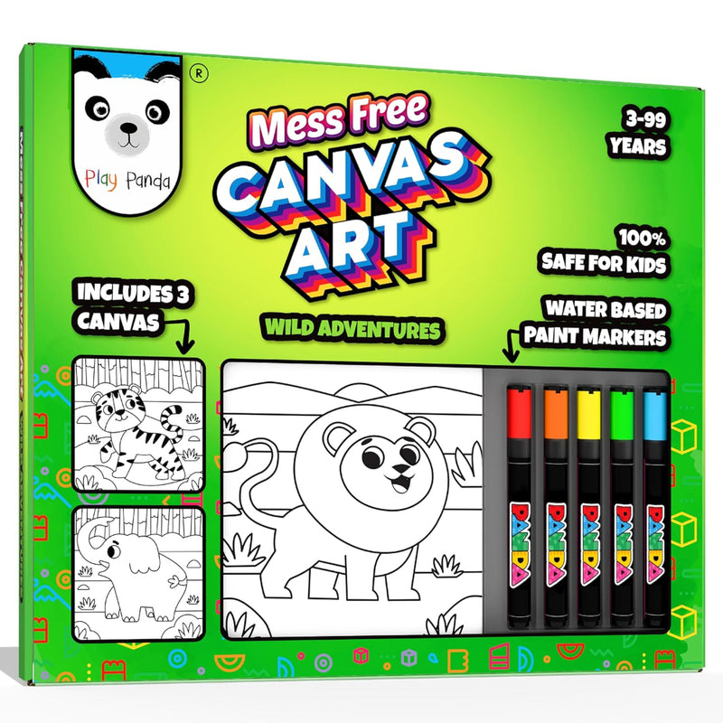 Play Panda Mess Free Canvas Art