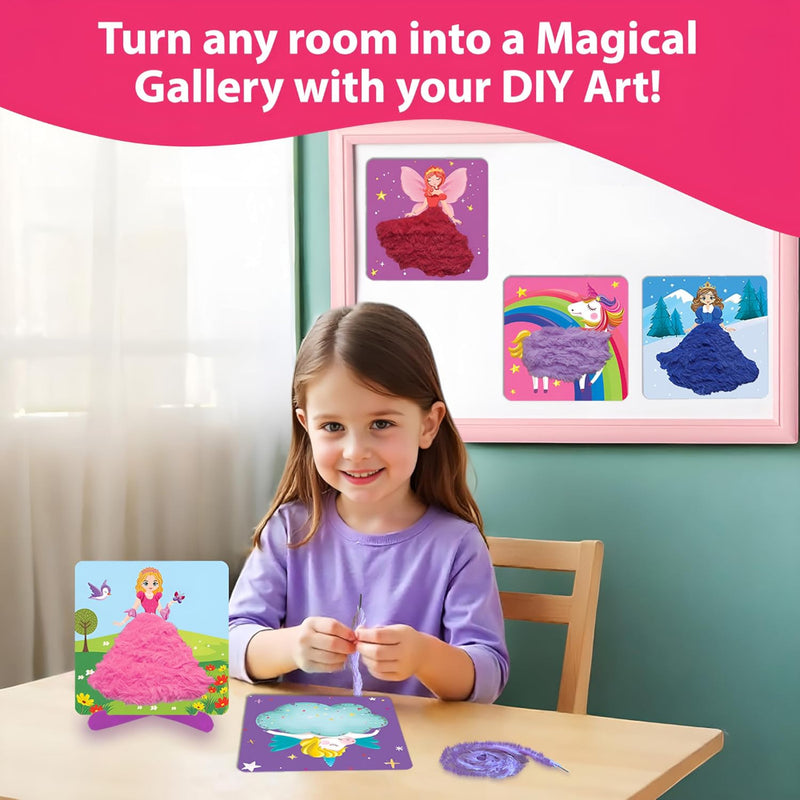 Chalk And Chuckles Lace Art Princess and Unicorns
