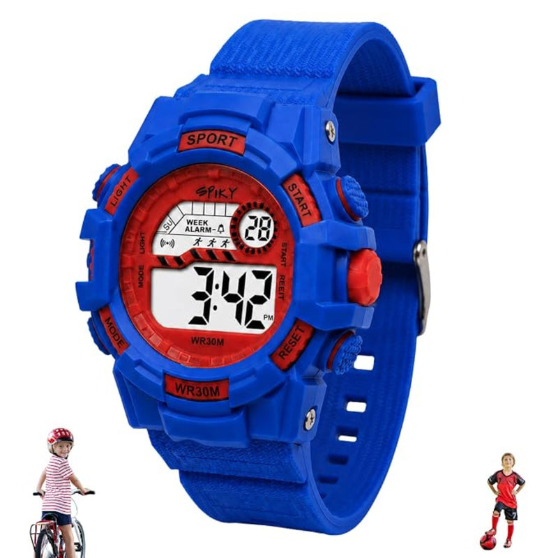 Spiky SPKEVA67 Round Dial Sports Watch With Luminous Display Alarm Day & Date Calendar