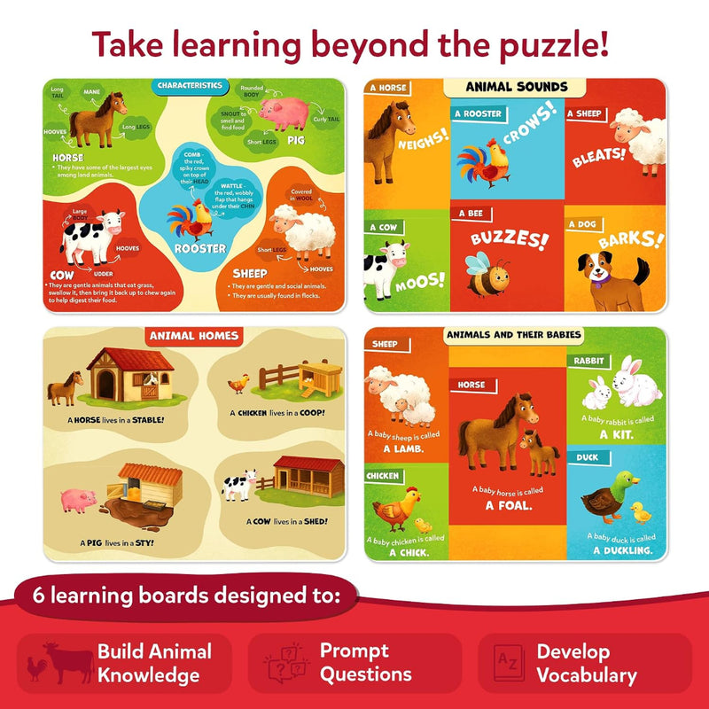 Skillmatics Puzzle & Learn - All About Farm Animals